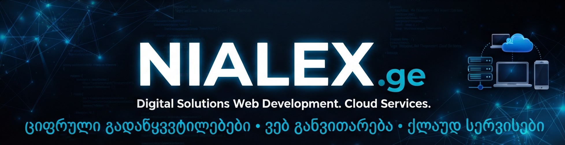Nialex.ge — ციფრული გადაწყვეტილებები, ვებ განვითარება, ქლაუდ სერვისები